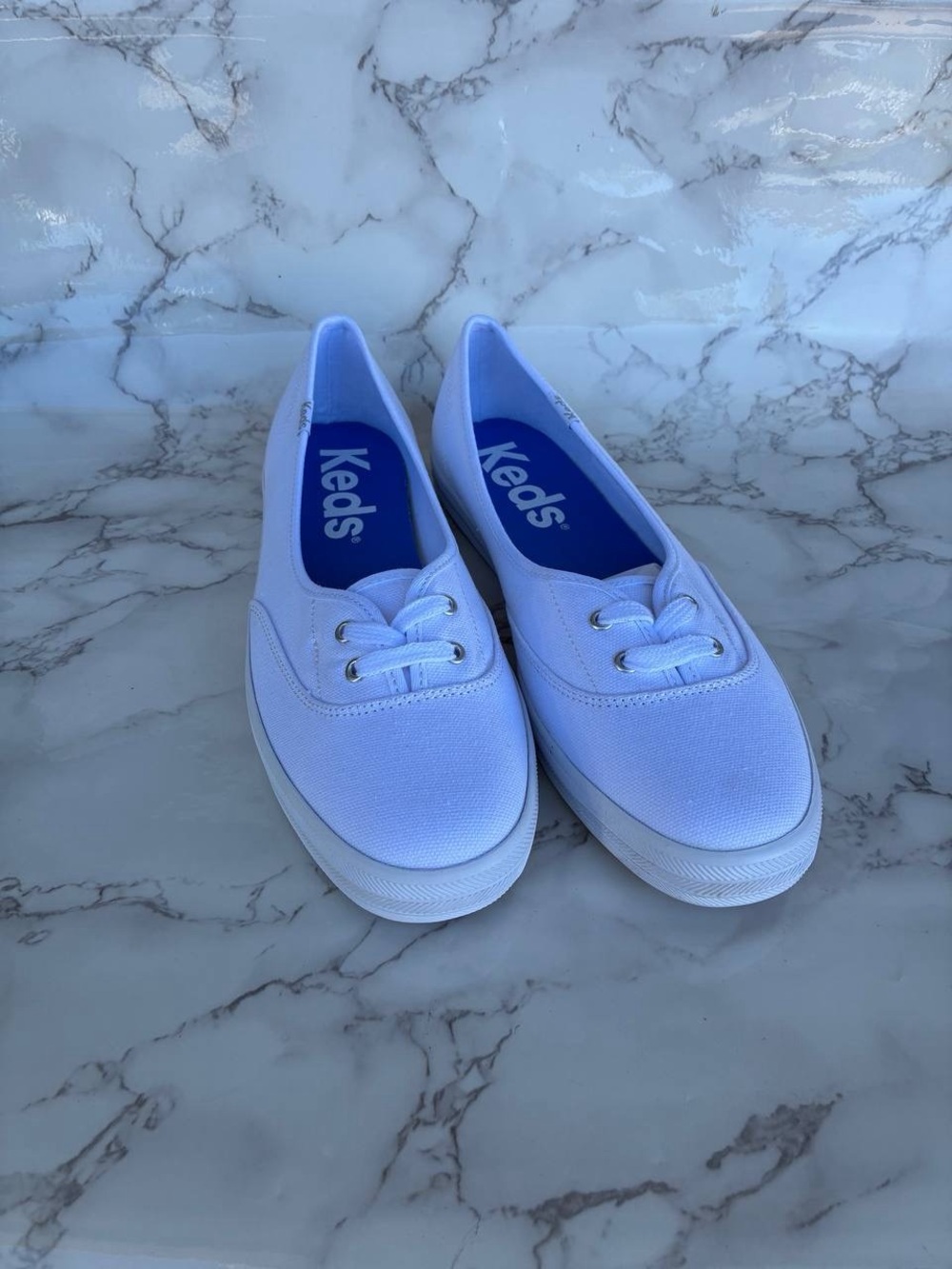 Women’s Keds KW-Themini Slip-On Canvas Sneakers in White US Size 9M